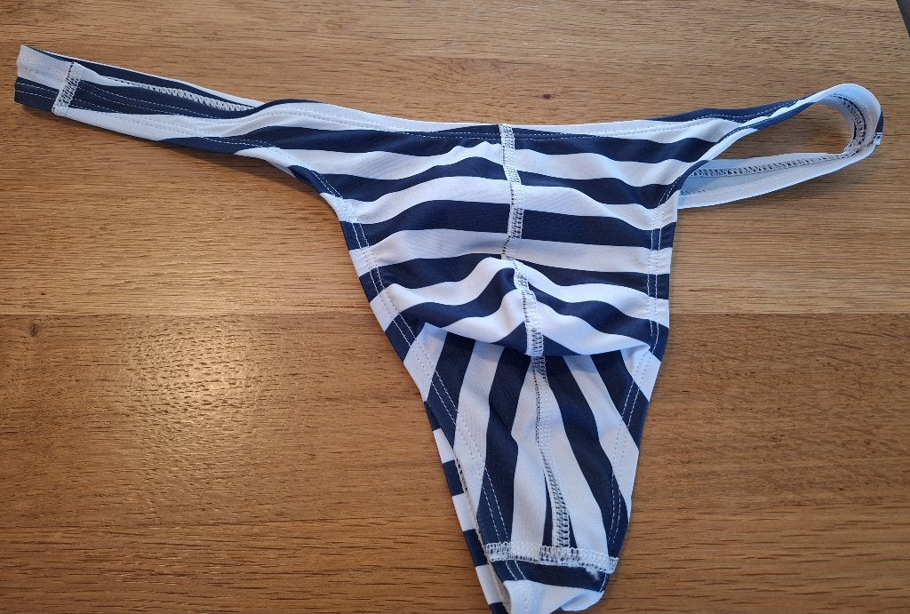 Zwemstring gestreept maat xxl, Kleding | Heren, Verzenden, Overige maten, Blauw, Zwemslip