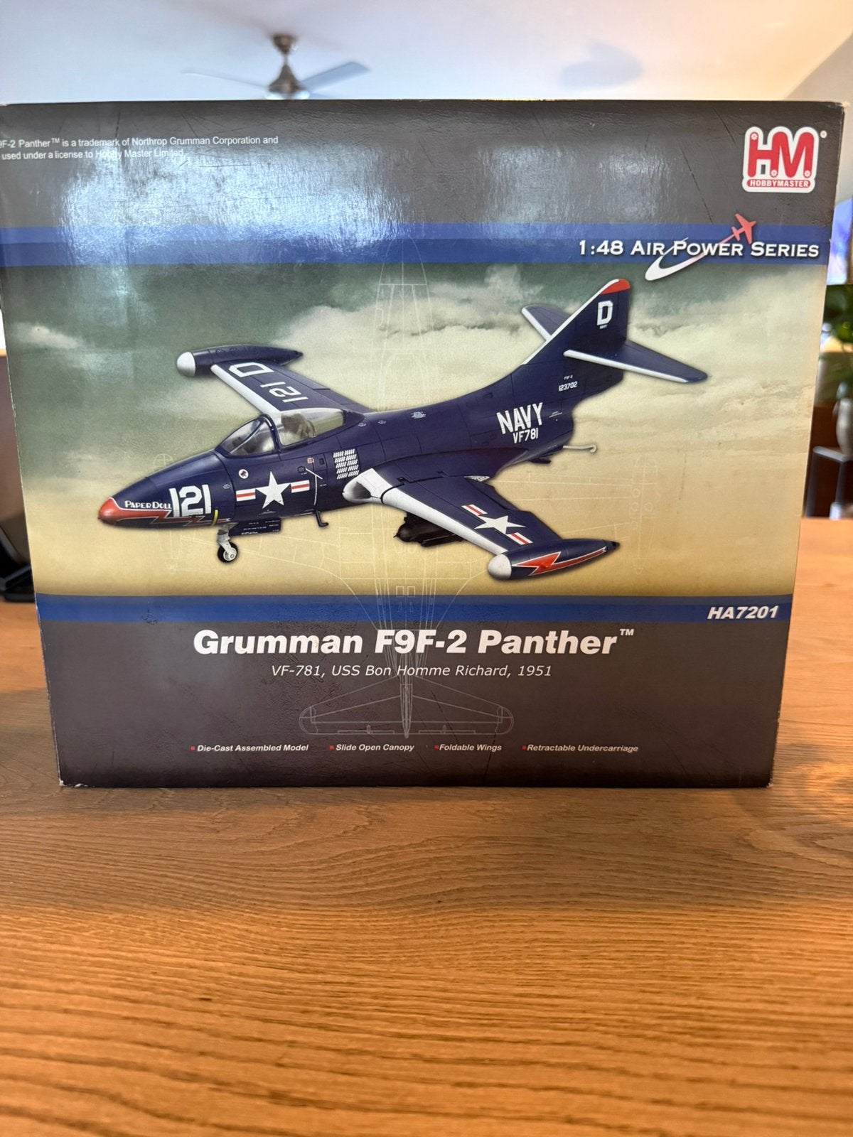 Hobby master HA7201 F9F Phanter 1/48, Ophalen of Verzenden, Zo goed als nieuw, Groter dan 1:72, Overige merken