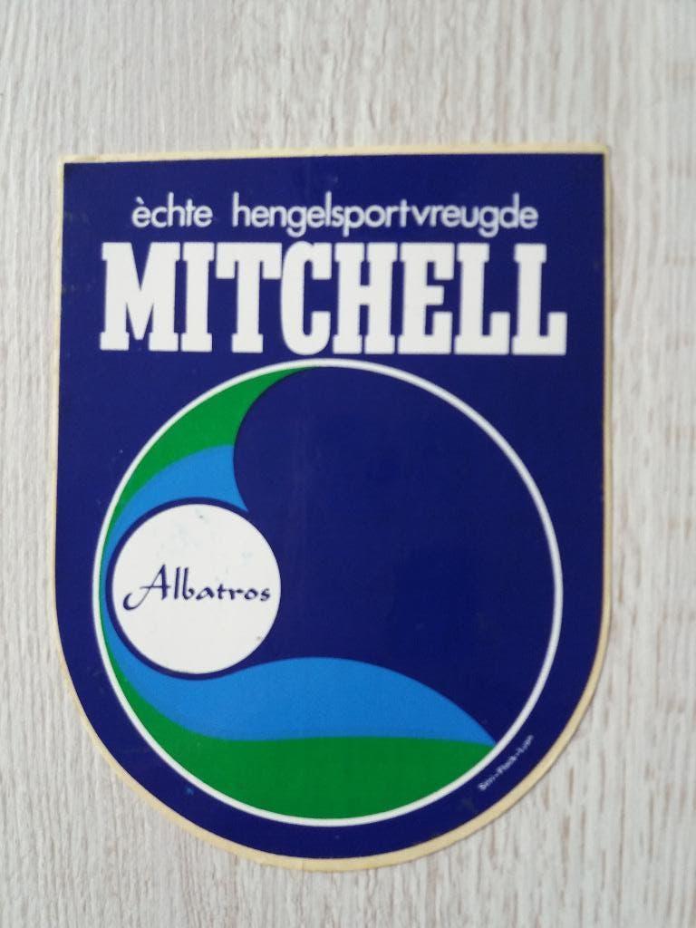 sticker échte hengelsportvreugde MITCHELL  Albatros, Ophalen of Verzenden, Zo goed als nieuw, Merk