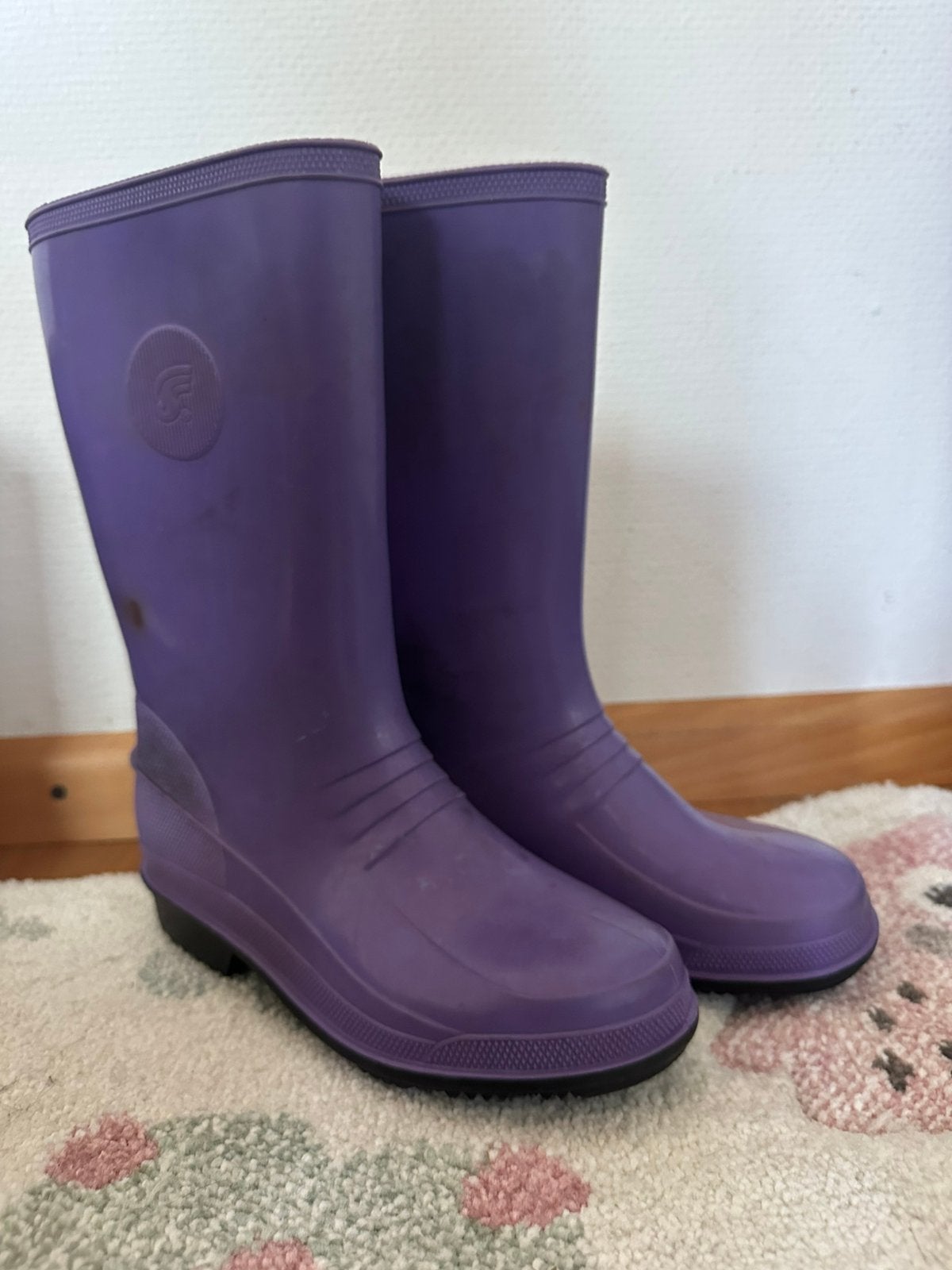 Paarse regenlaarzen - Maat 33, Ophalen of Verzenden, Gedragen, Overige kleuren, Regenlaarzen