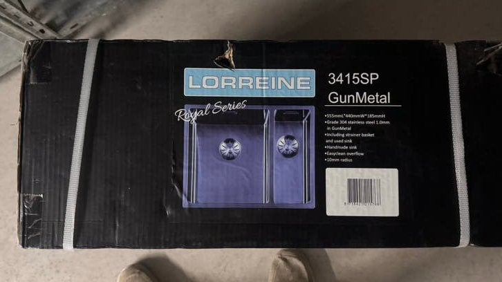 Lorreine RVS Spoelbak GunMetal 555x440x185mm, Overige typen, Ophalen of Verzenden, Metaal, Overige merken