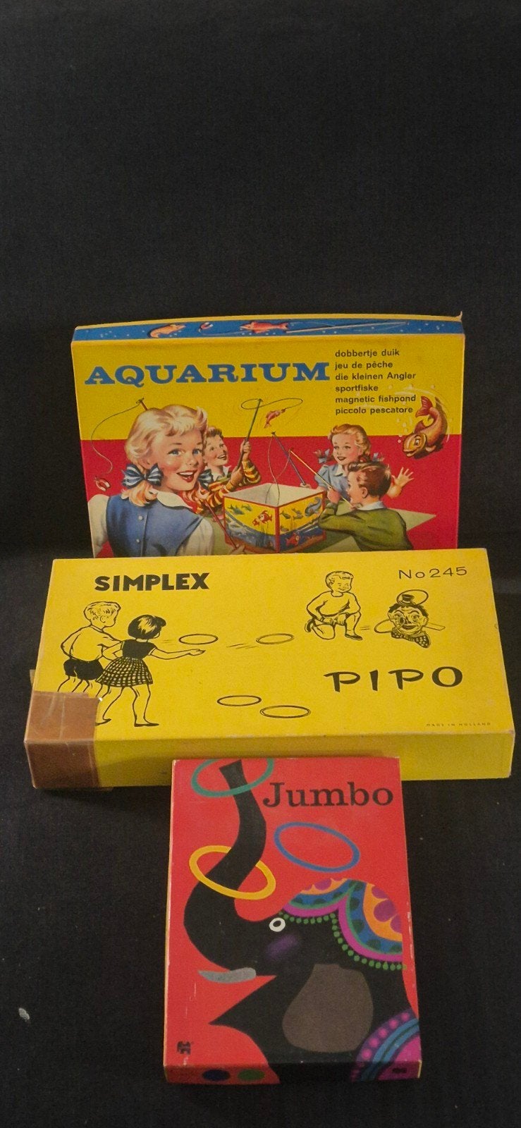 Vintage Spellen: Aquarium, Simplex Pipo, Jumbo, Ophalen of Verzenden, Gebruikt, Jongen of Meisje