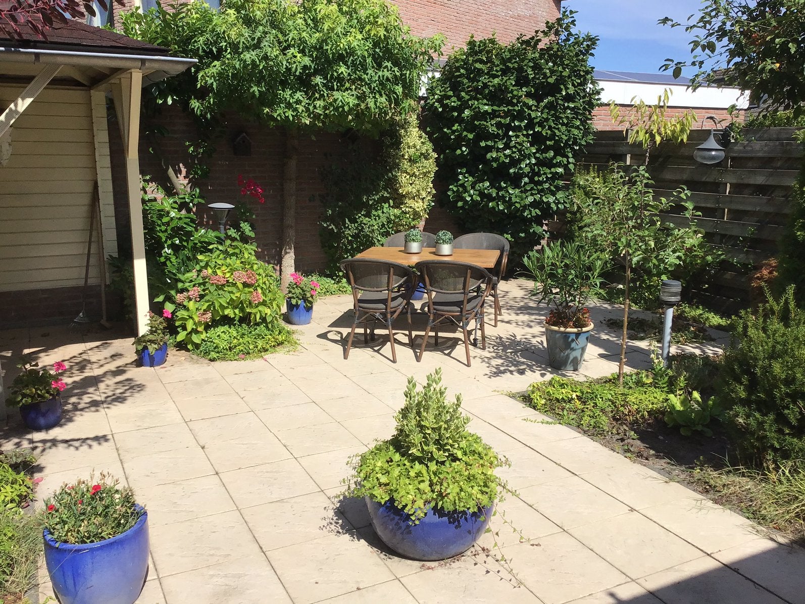 Complete terrasset met 4stoelen, Ophalen, Gebruikt, Eettafel, Tuinset