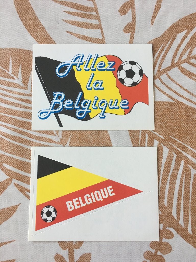 2x Vallardi - Belgie - WK 90, Verzamelen, Ophalen of Verzenden, Zo goed als nieuw, Buitenlandse clubs, Poster, Plaatje of Sticker