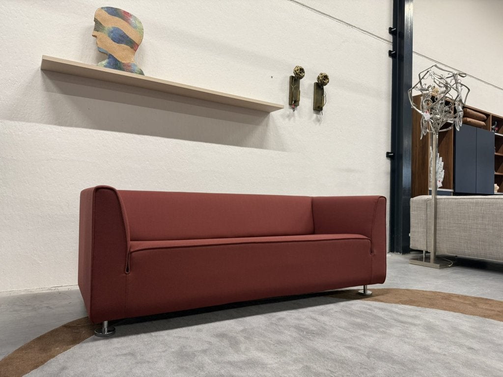 Nieuw Gelderland 4800 2,5 zits bank rood stof 190, 150 tot 200 cm, Ophalen of Verzenden, Rechte bank, Info@gelderlanddesign.com