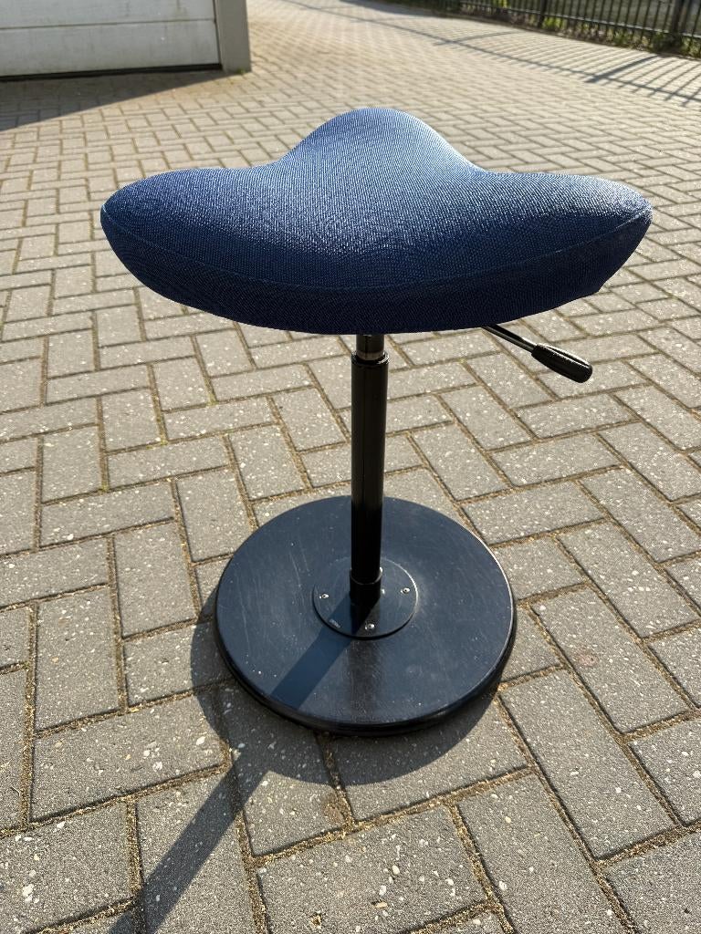 Stokke Move | ergonomische sta zit kruk, Ophalen, Gebruikt, Blauw, Bureaukruk