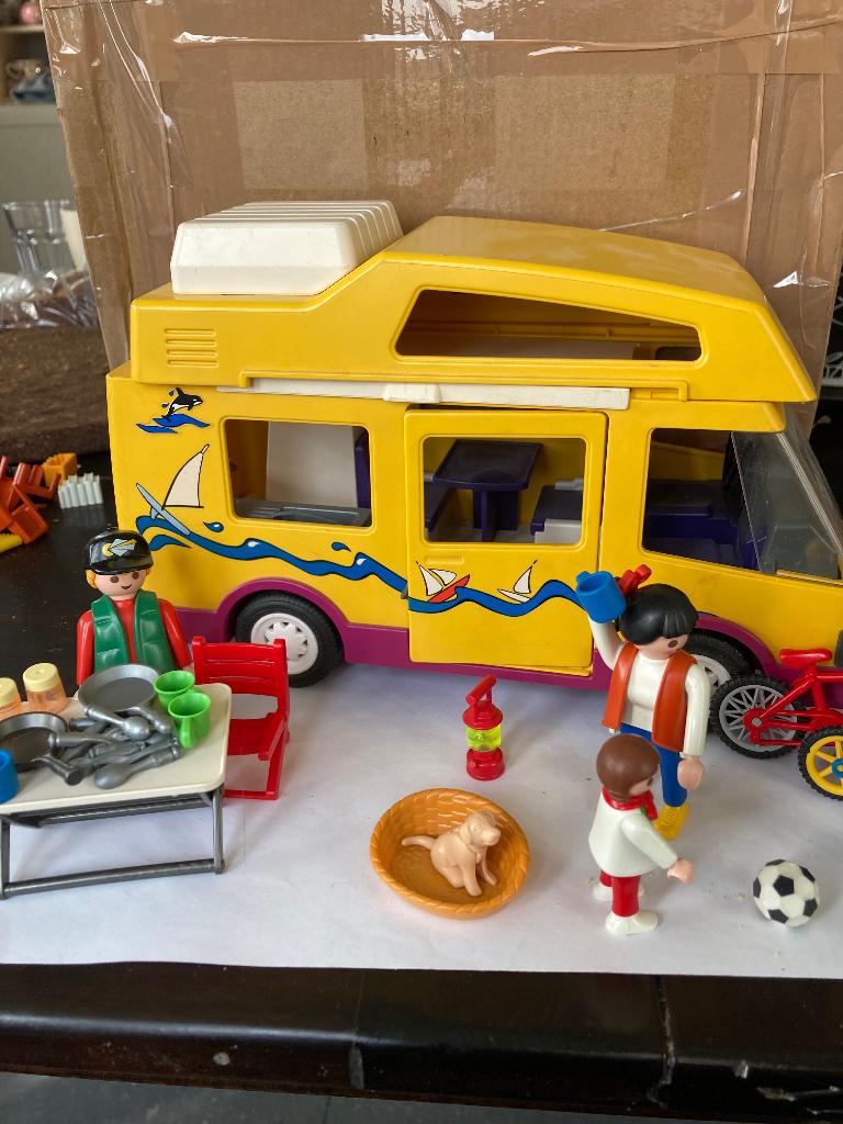 Playmobil camper kampeer wagen vintage, Ophalen of Verzenden, Gebruikt, Complete set