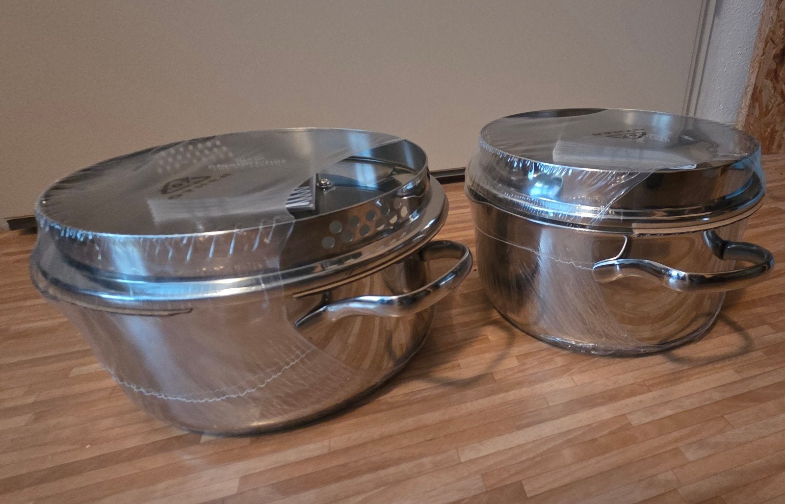 2 pannen 20 cm, 2,9 liter, Ophalen, Rvs, Pannenset