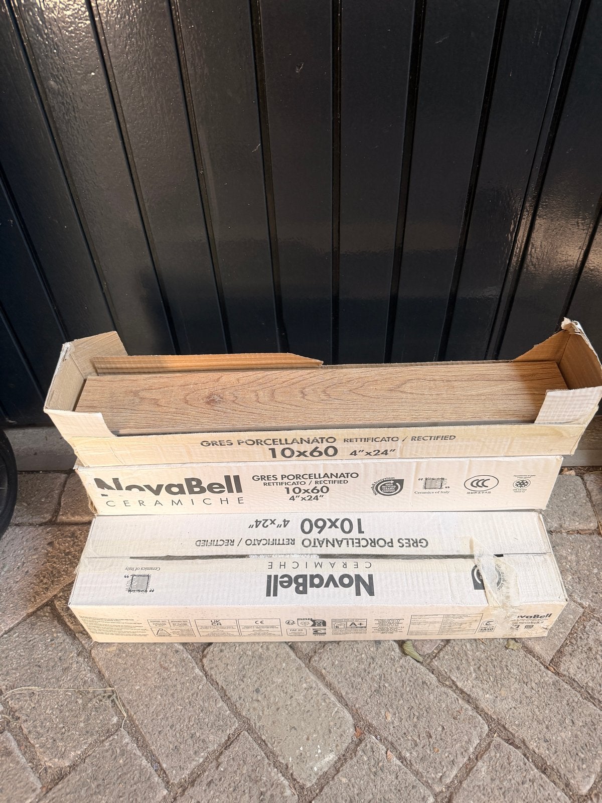 Novabell Keramische Houtlook Tegels 10x60 cm, Ophalen, 40 tot 60 cm, Keramiek, Nieuw