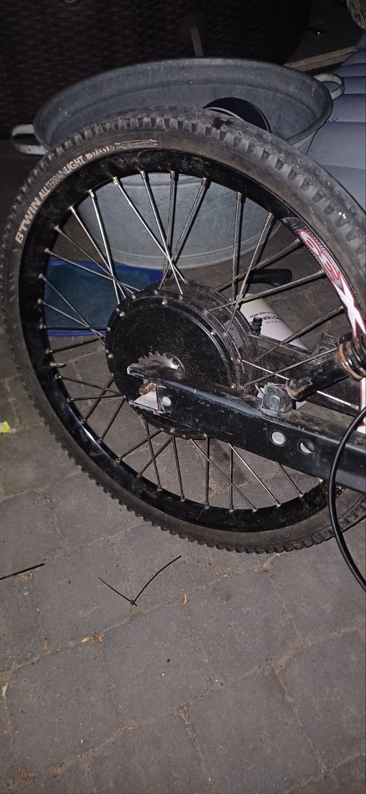 3000watt 72volt motor 27.5 inch ALLEEN HET WIEL ZONDER FRAME, Gebruikt, Elektrische fiets, Ophalen, Wiel