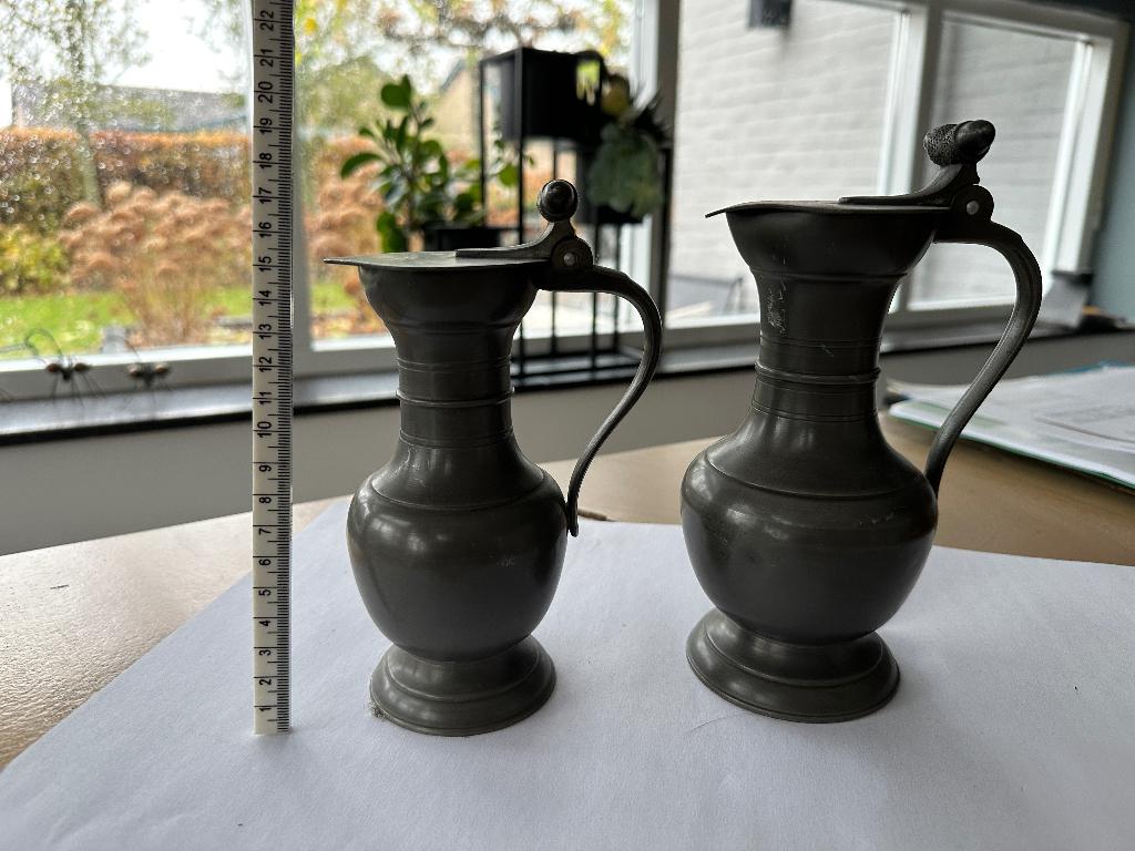 Tinnen en koperen kannen, Antiek en Kunst, Ophalen