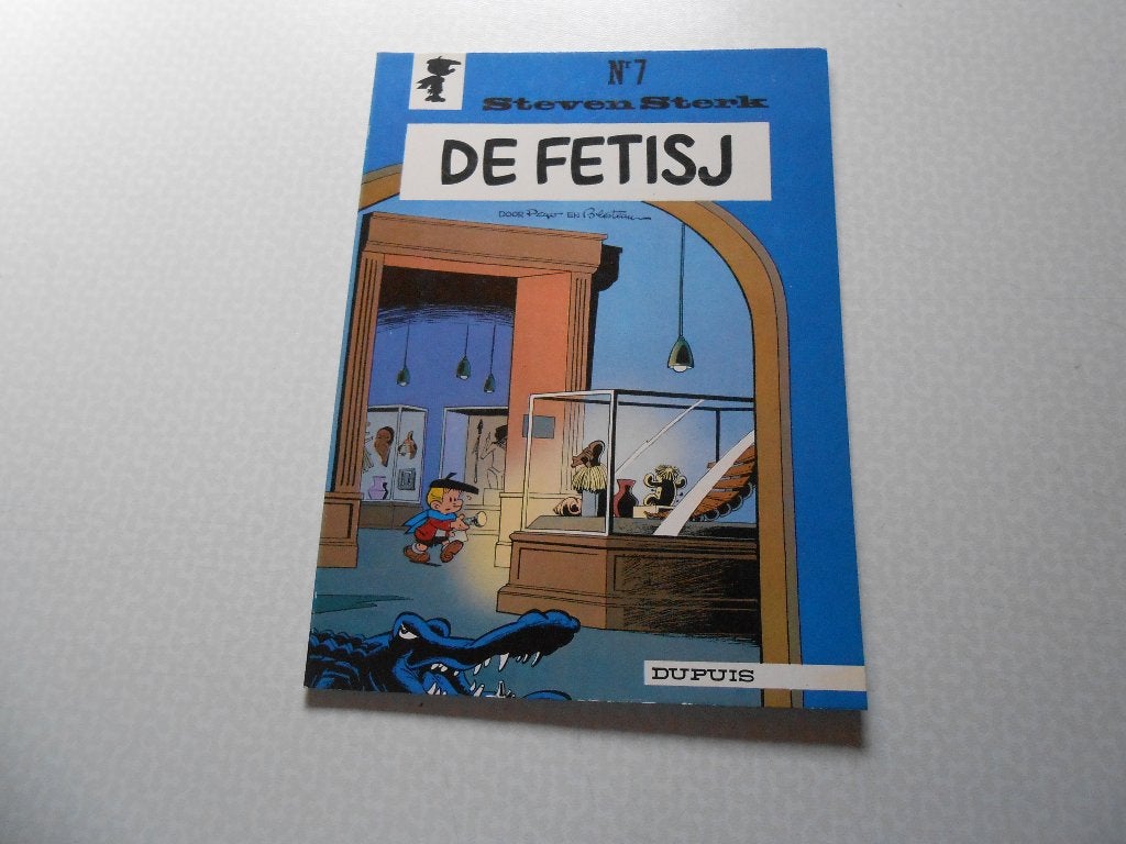 Steven sterk 7 De fetisj 1978 1 ste druk., Peyo, Eén stripboek, Nieuw, Ophalen of Verzenden