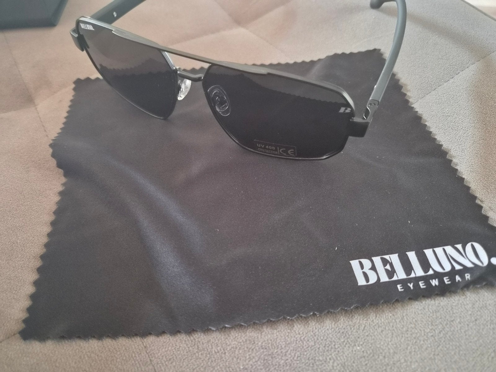 belluno zonnebril nieuw, Overige merken, Zonnebril, Zwart, Nieuw