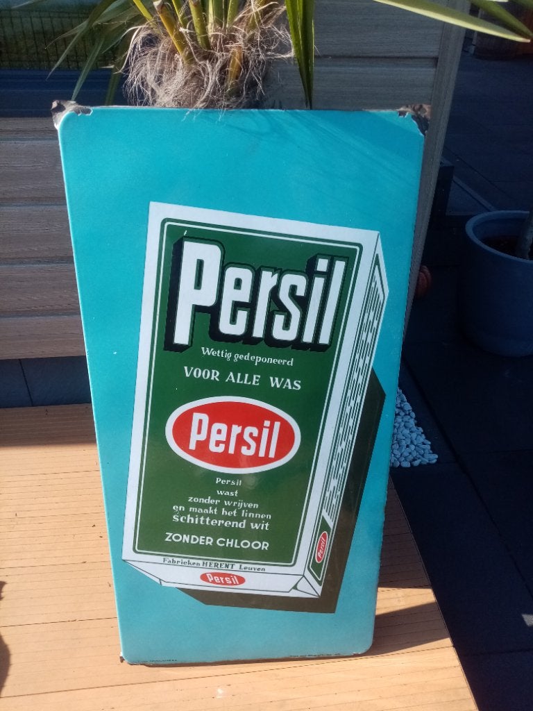 Persil emaille bord, Ophalen of Verzenden