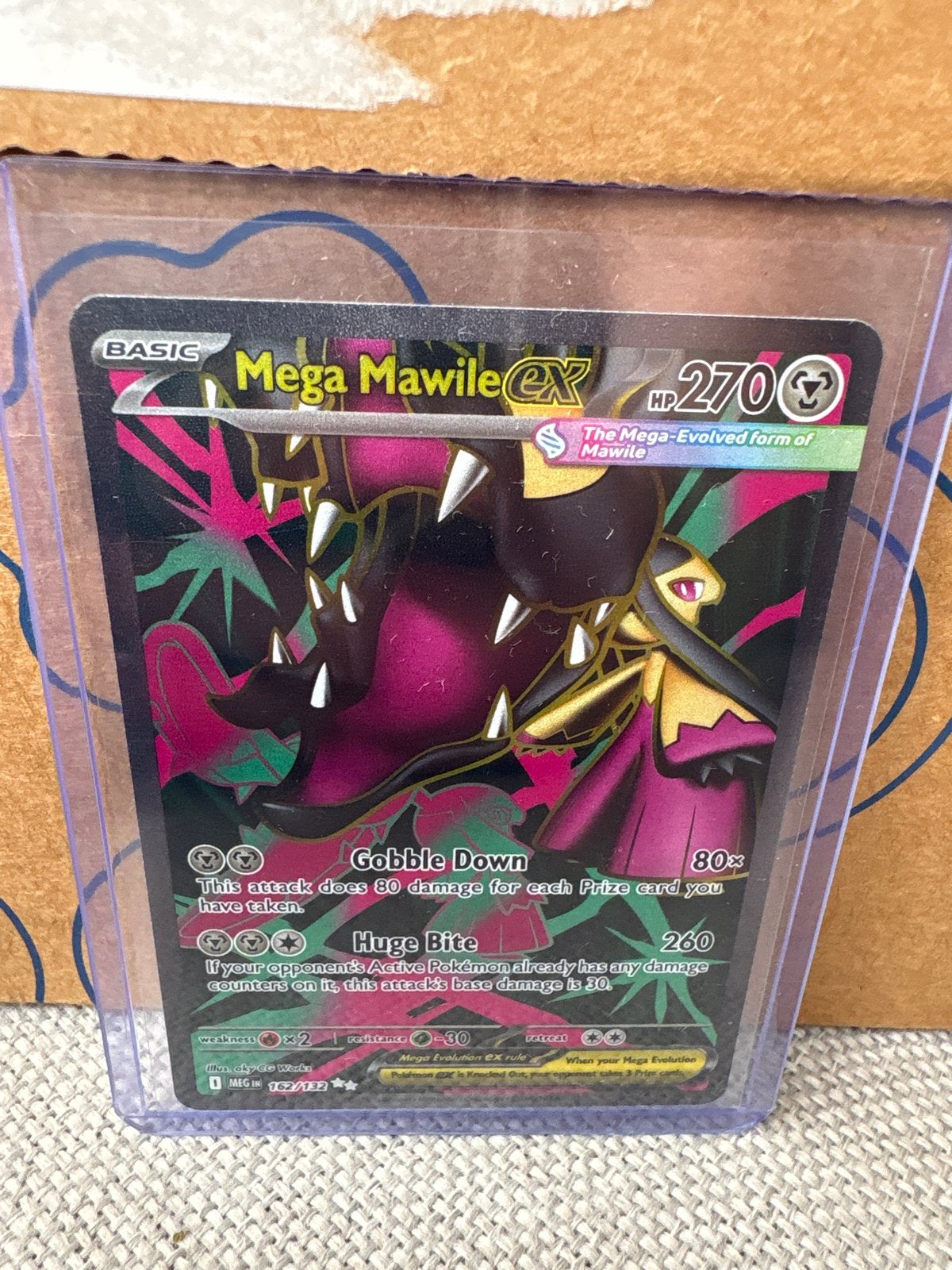 Mega Mawile EX 162/162 MEG Full Art, Ophalen of Verzenden, Zo goed als nieuw, Losse kaart