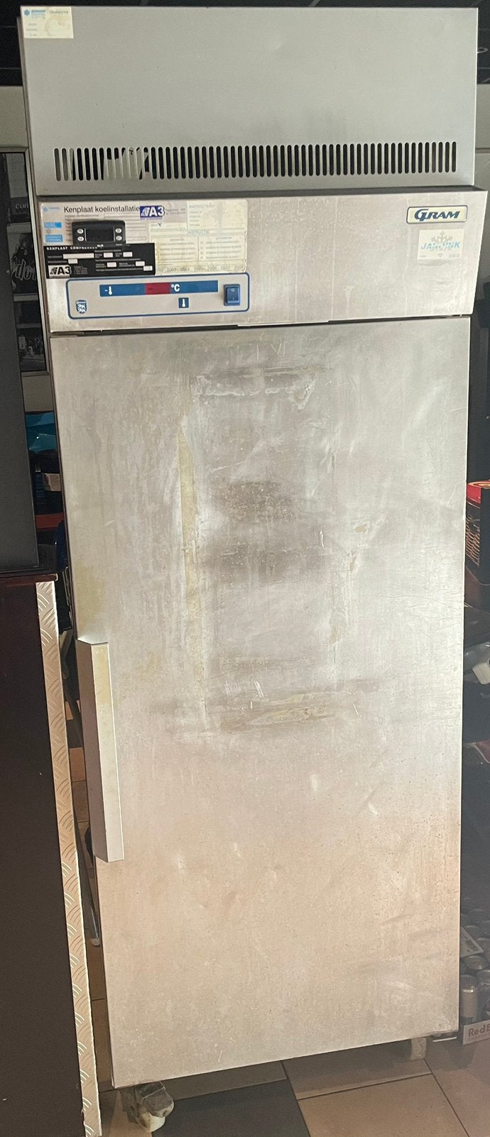 Gram koelkast vrieskast rvs horeca, Vrieskast, Gebruikt, Energieklasse A of zuiniger, 160 cm of meer