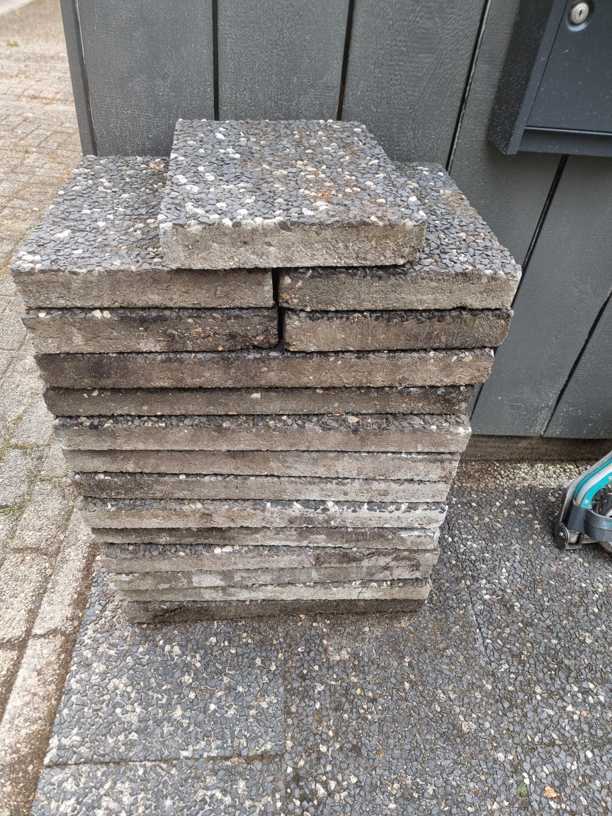 Grinttegels 60x40, Tuin en Terras, Tegels en Klinkers, Ophalen, Gebruikt, Beton, Terrastegels