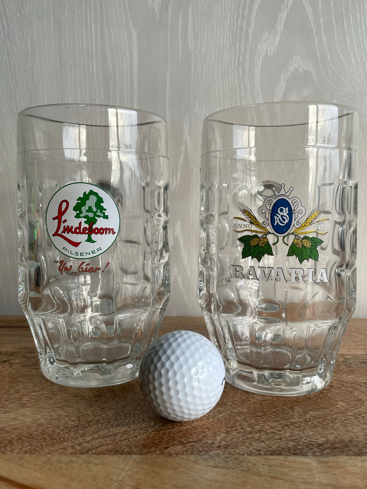 Vintage bierpullen Lindeboom en Bavaria, Verzamelen, Ophalen of Verzenden, Gebruikt