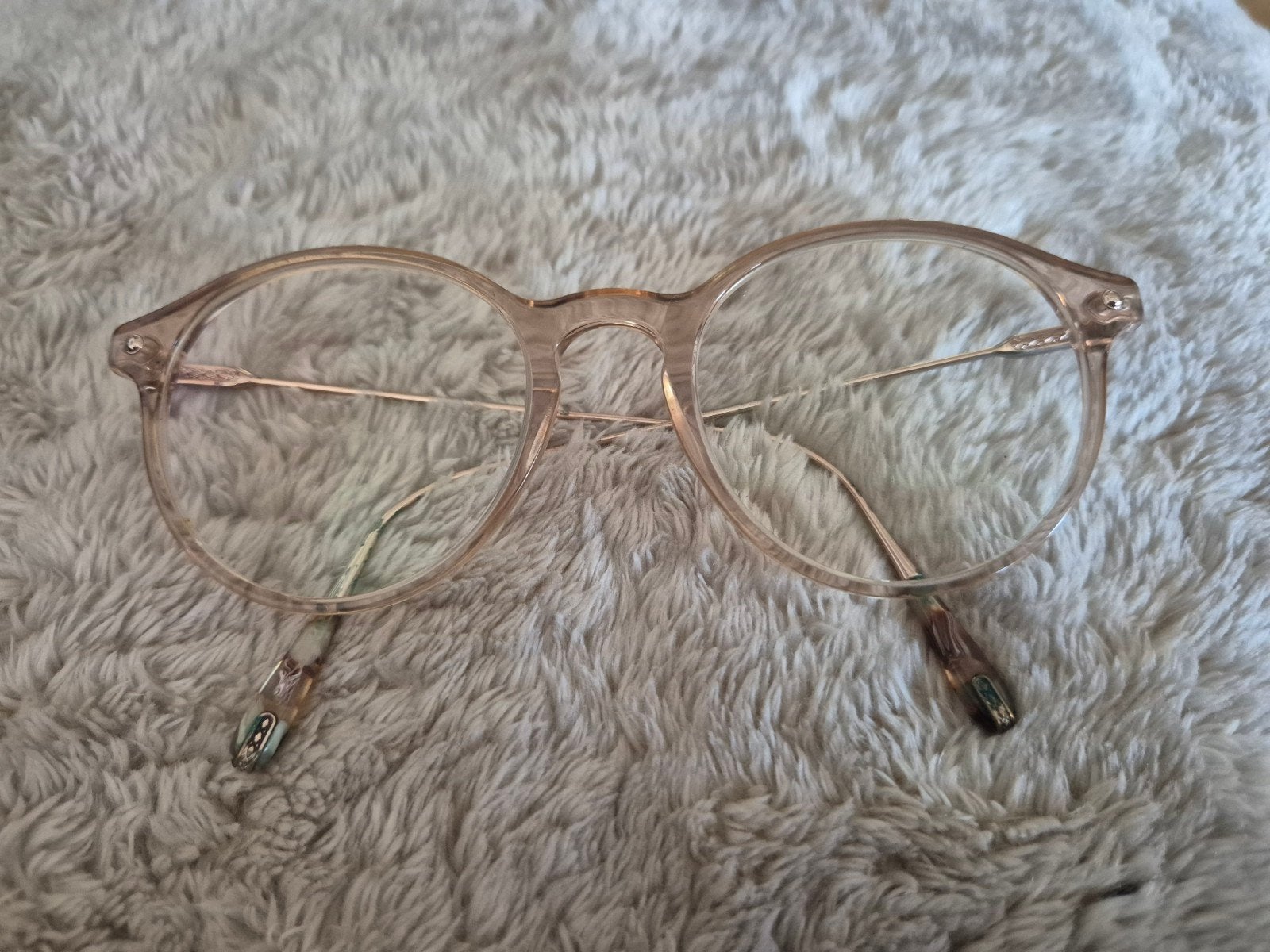 Brilmontuur Bash beige transparant, Overige merken, Gebruikt, Verzenden, Beige