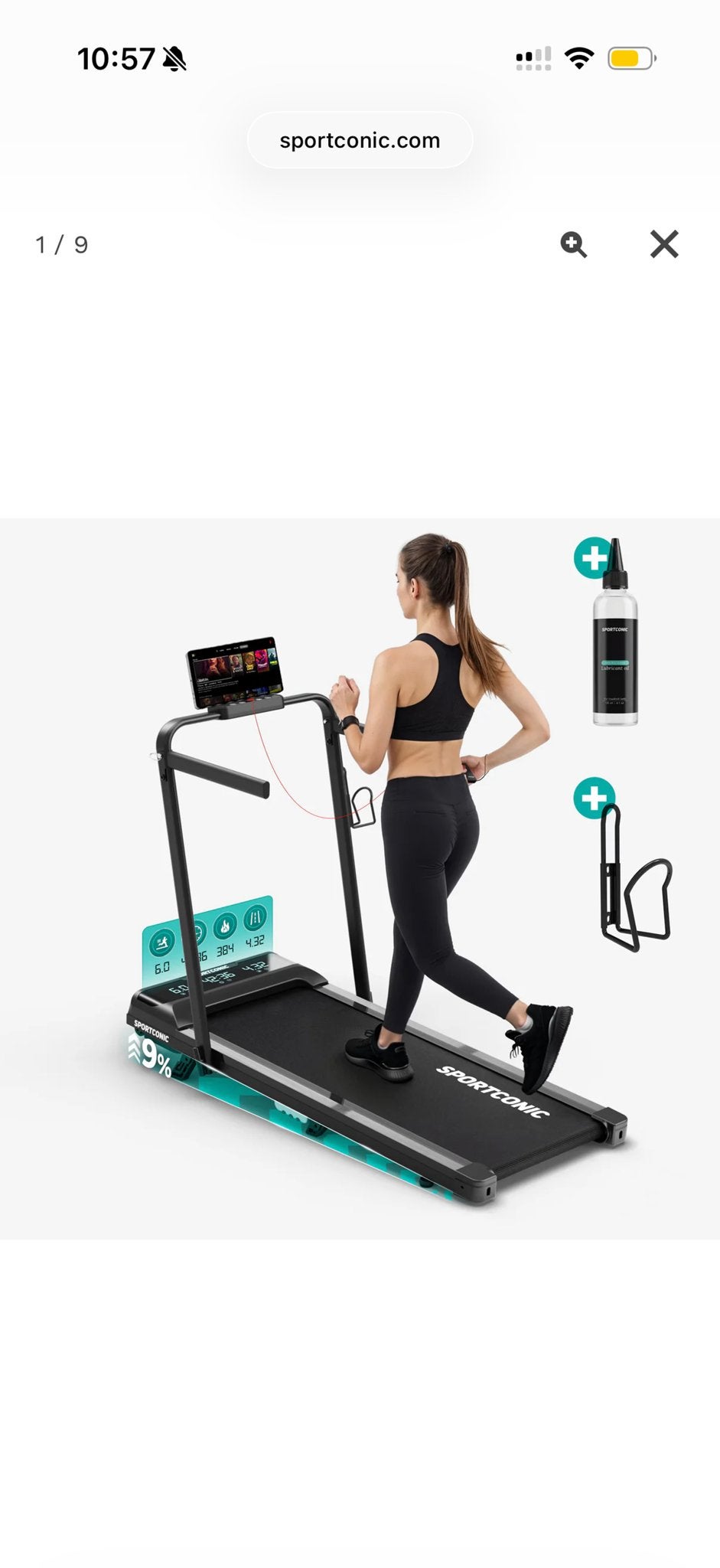 Sportconic Loopband - Zo goed als nieuw, Sport en Fitness, Fitnessapparatuur, Ophalen, Zo goed als nieuw, Metaal, Loopband