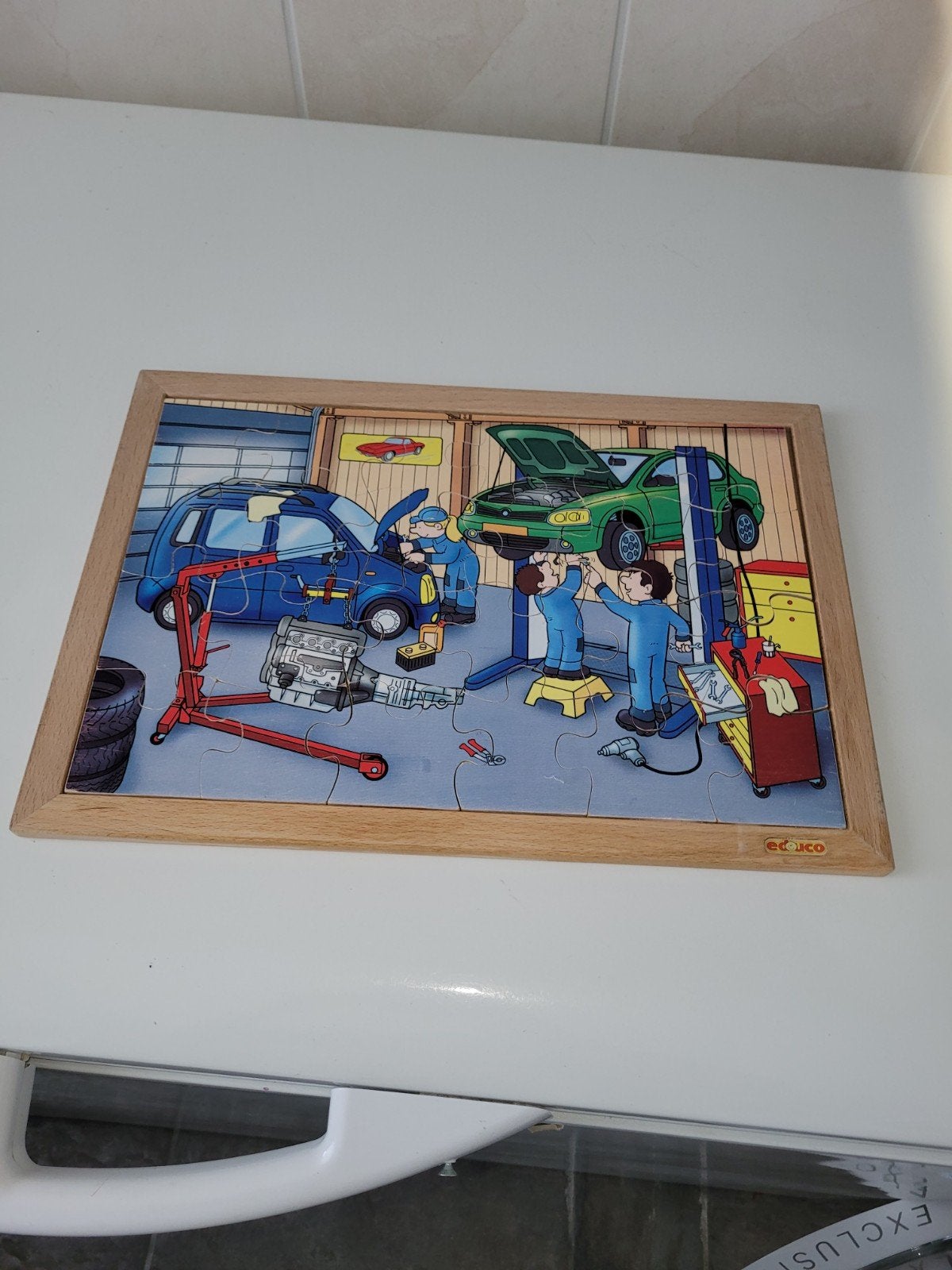leuke educo puzzel autogarage, Ophalen of Verzenden