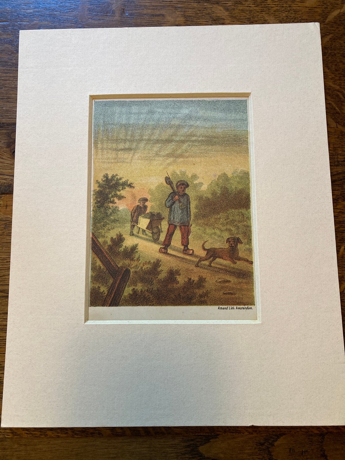 Steendruk Antiek Armand Lith steendrukkerij  Amsterdam 1874, Antiek en Kunst, Ophalen of Verzenden