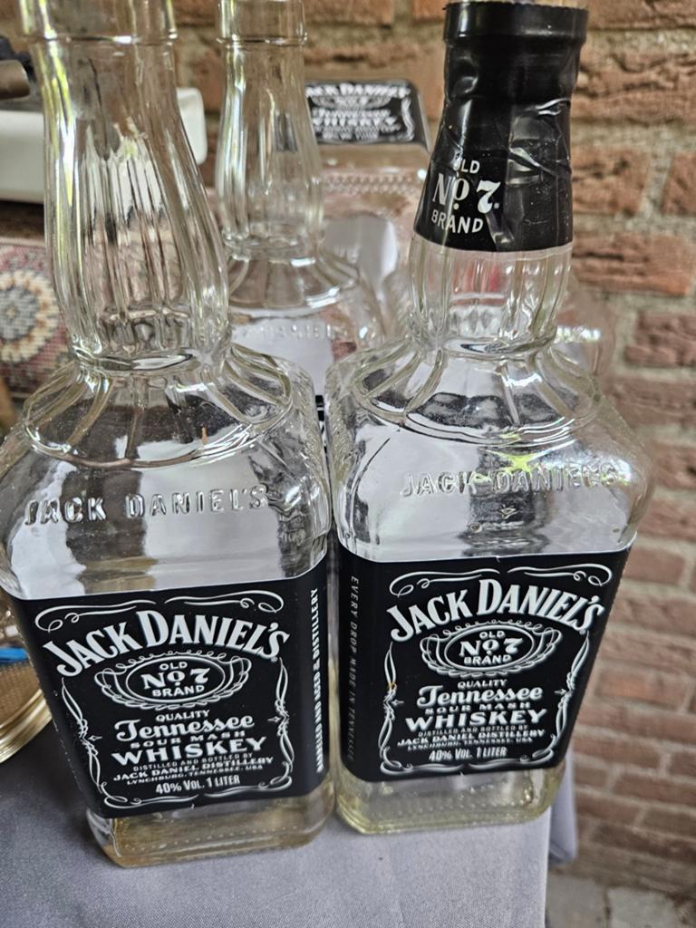Jack Daniels liter flessen/ leeg, Ophalen of Verzenden