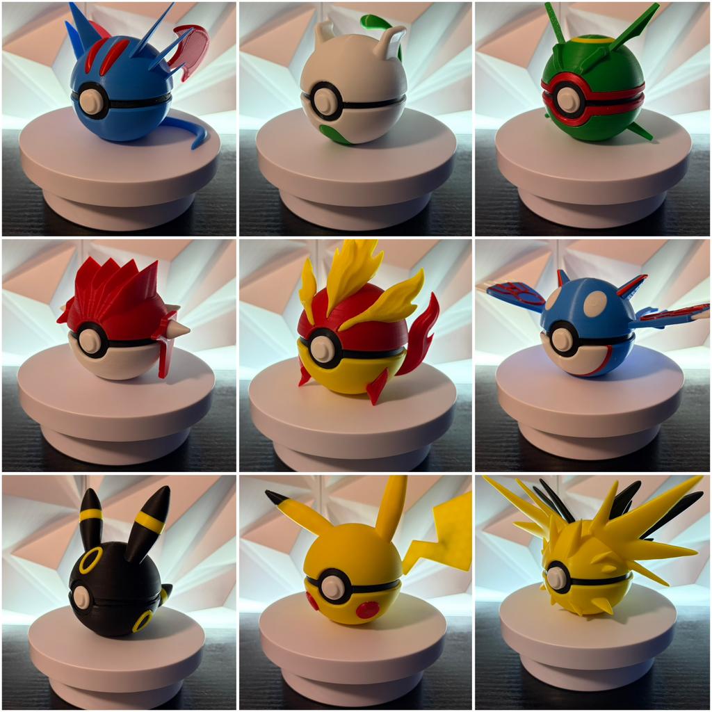 Pokemon Pokeball 3D Geprint - Verschillende Varianten, Ophalen of Verzenden, Zo goed als nieuw, Bakvorm
