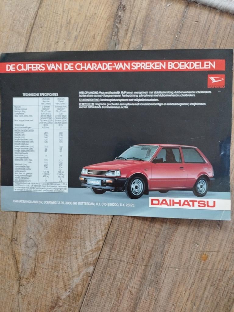 Daihatsu Charade-Van folder 1988, Ophalen of Verzenden, Zo goed als nieuw, Daihatsu