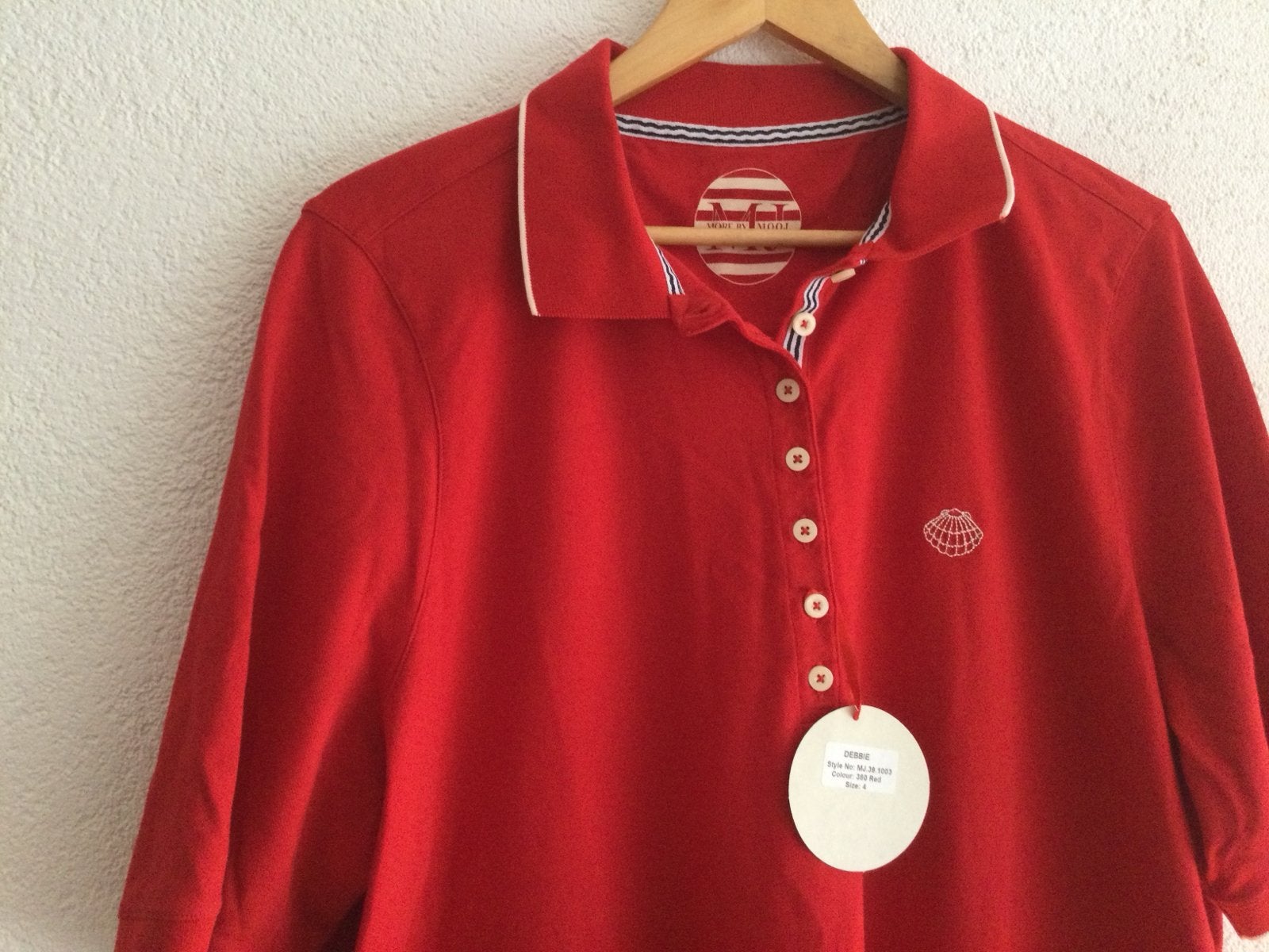 Rode polo jurk met lange mouwen - Comme des Machines, Maat 38/40 (M), Nieuw, Ophalen of Verzenden, Knielengte