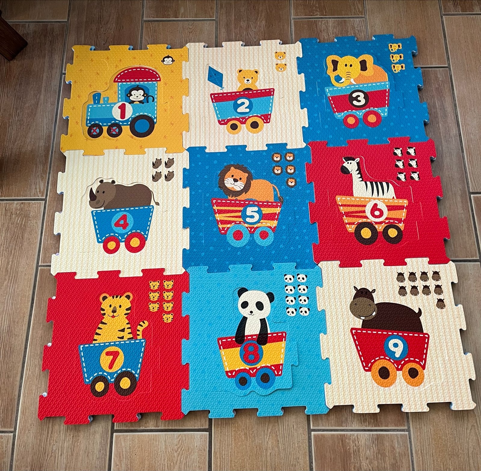 Bieco Puzzelmat XXL Dieren en Cijfers - 18 Stukjes, Kinderen en Baby's, Speelgoed | Babyspeelgoed, Ophalen of Verzenden, Zo goed als nieuw