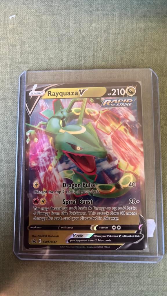 Rayquaza V promo, Ophalen of Verzenden, Nieuw, Losse kaart
