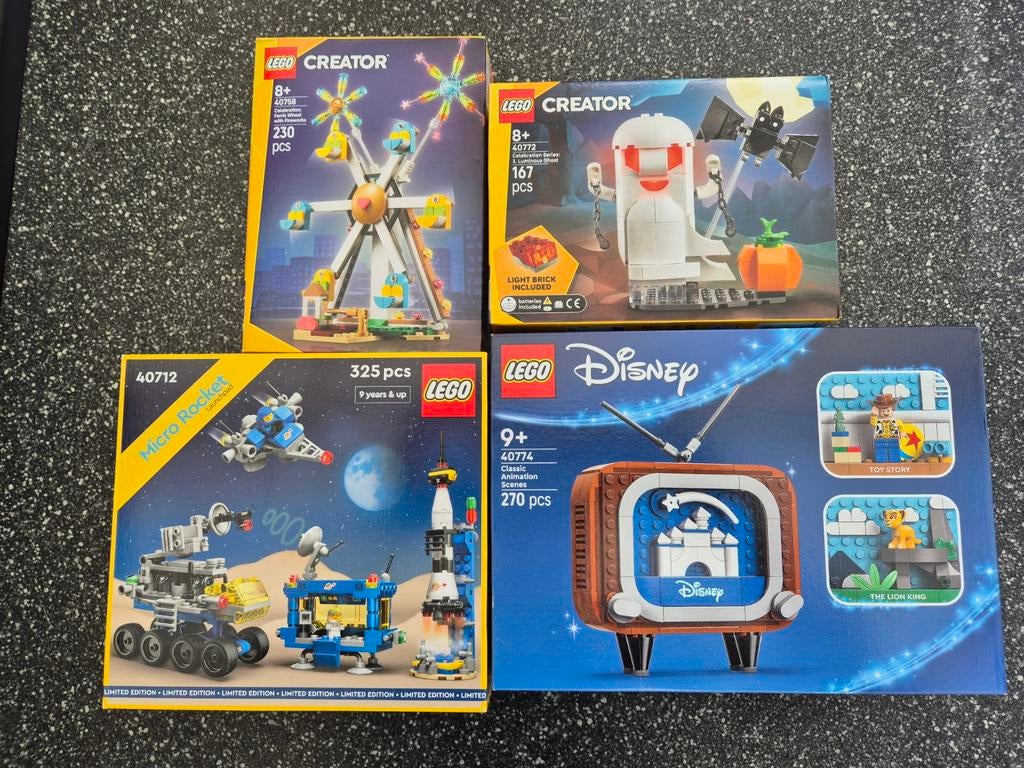 Lego 4 kleine setjes nieuw geseald, Lego, Nieuw, Ophalen of Verzenden, Complete set
