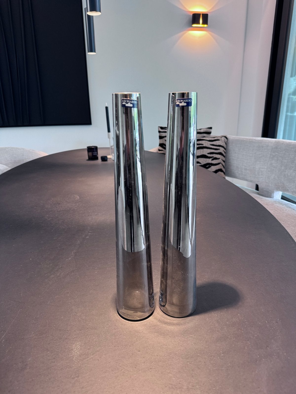 Set van 2 Leonardo vazen - Modern en elegant, Ophalen, Gebruikt, Overige kleuren, Glas