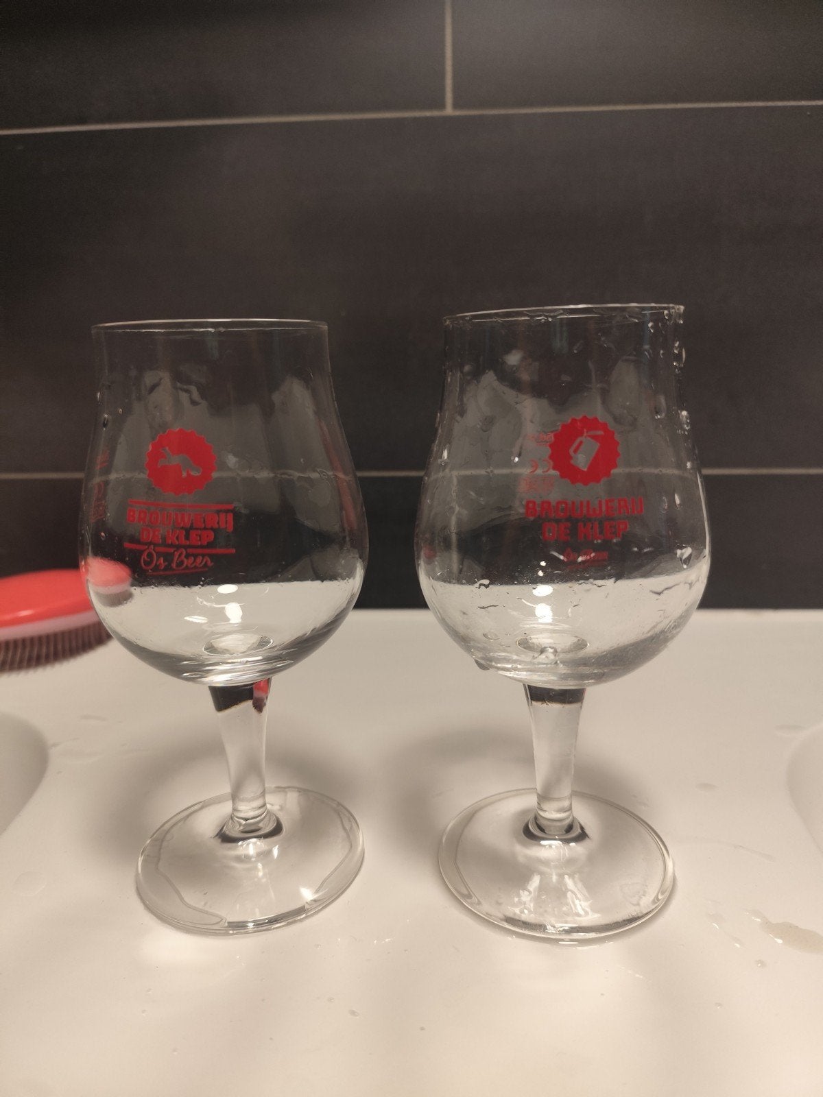 36x Bierglas van Brouwerij De Klep - Or Beer, Verzamelen, Biermerken, Ophalen of Verzenden, Zo goed als nieuw, Glas of Glazen
