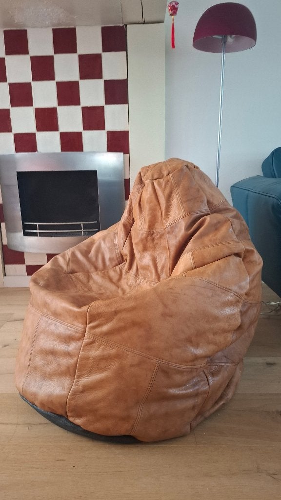 luxe leren zitzak, Ophalen of Verzenden, Zo goed als nieuw, Overige kleuren, Zitzak