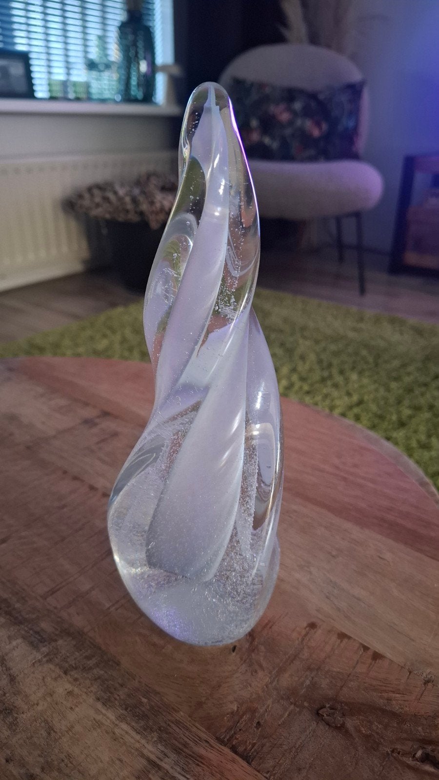 Adam Jablonski spiraalvormig object gesigneerd., Antiek en Kunst, Antiek | Glas en Kristal, Ophalen