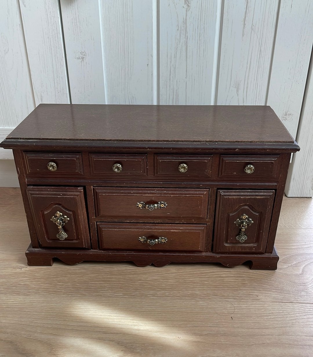 Vintage retro oud juwelen kistje met een muziekdoosje, Ophalen of Verzenden