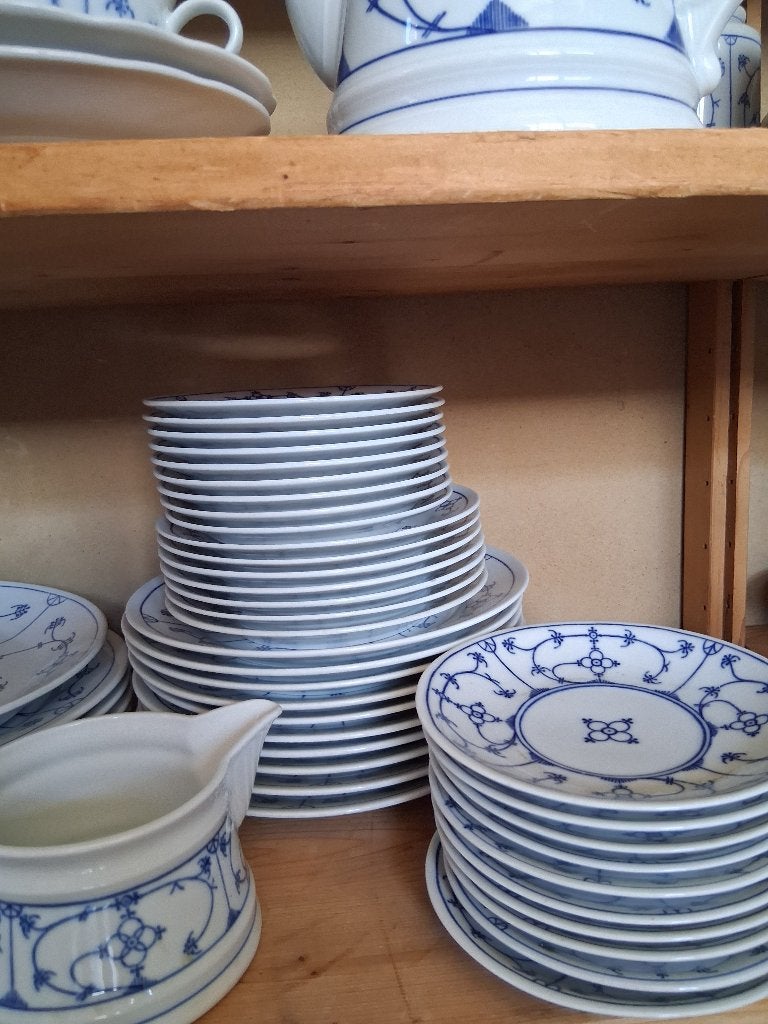 borden blauw saks Kahla soepborden  dinerborden, gebakborden, Gebruikt, Ophalen of Verzenden, Bord(en), Overige stijlen