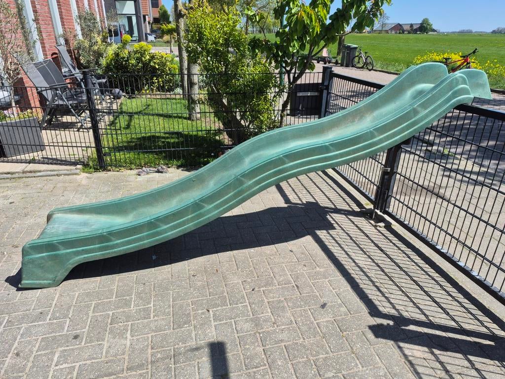 Glijbaan groen 3 meter - Gebruikt, Ophalen of Verzenden, Gebruikt