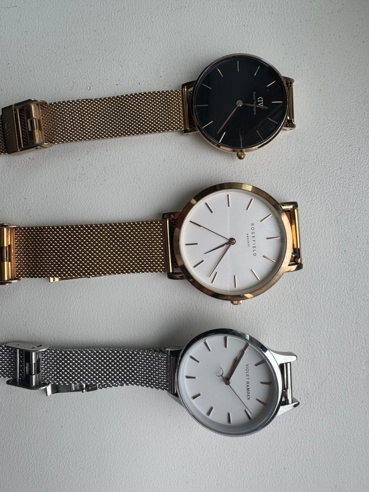 Merk horloges -Daniel wellington - Rosefield - Violet Hamden, Ophalen, Leer, Overige merken