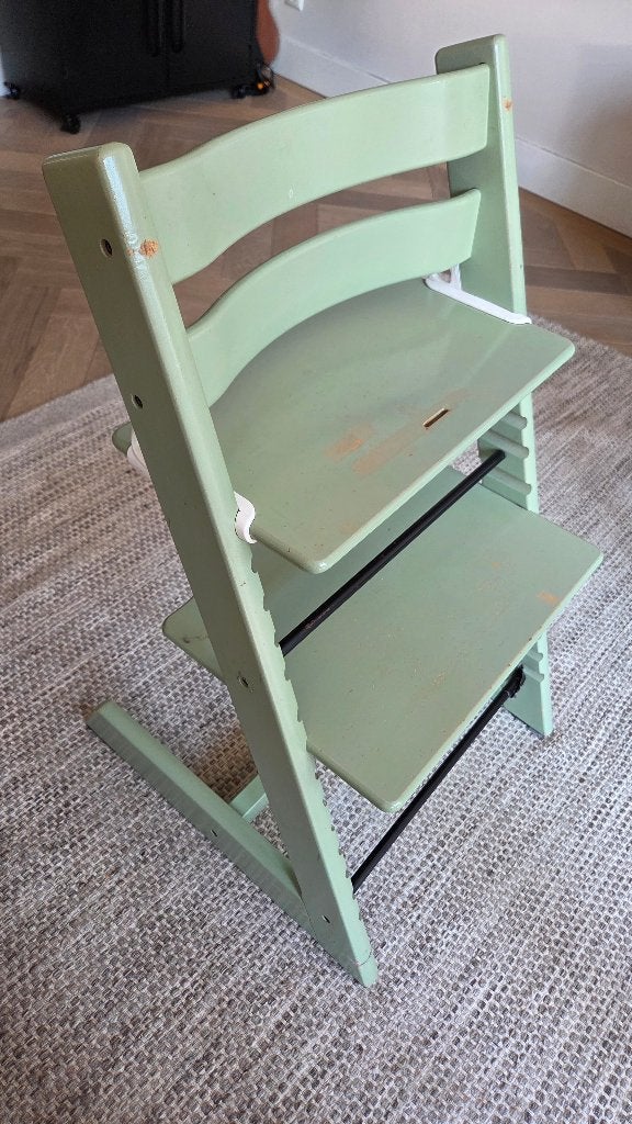 Stokke Tripp Trapp baby/kinderstoel - groen, Ophalen, Gebruikt, Meegroeistoel