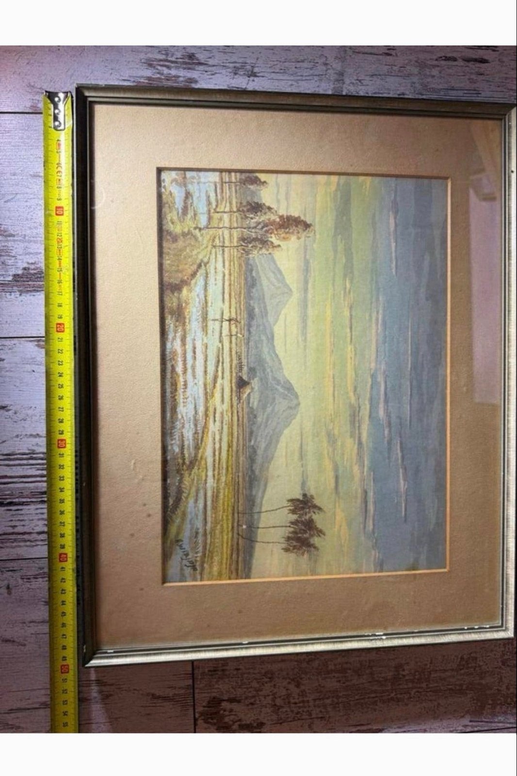 Aquarel Indonesisch Rijstveld Landschap - A. Widjaja, Antiek en Kunst, Ophalen of Verzenden, Gesigneerd, Landschap, Aquarel
