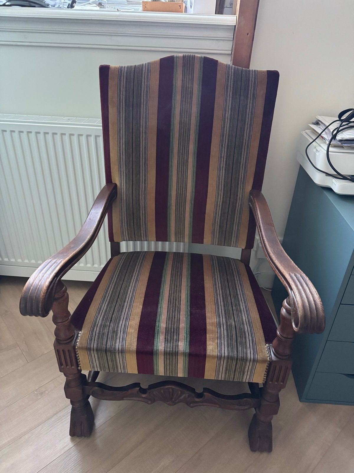 Antieke Houten Kasteelstoel / Troonfauteuil, Antiek en Kunst, Antiek | Meubels | Stoelen en Banken, Ophalen