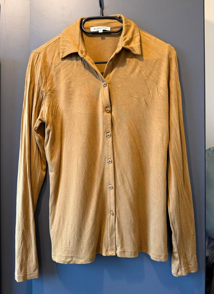 Surkana blouse maat S, Kleding | Dames, Blouses en Tunieken, Ophalen of Verzenden, Zo goed als nieuw, Maat 36 (S), Bruin