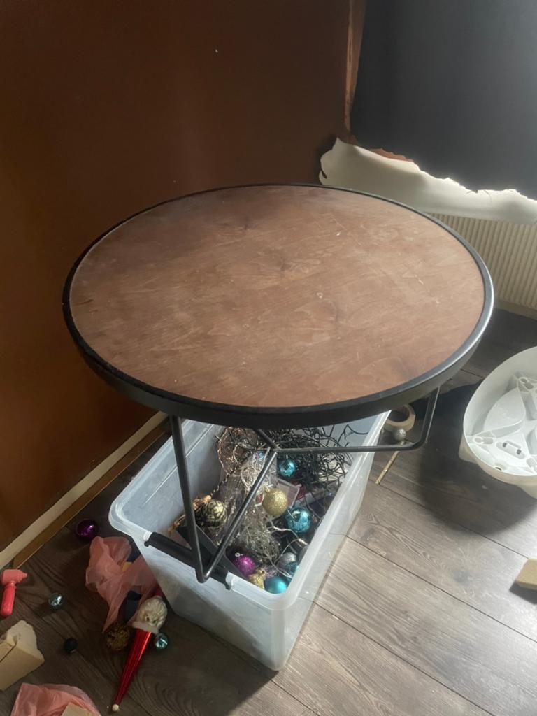 tafeltje, Huis en Inrichting, Tafels | Bijzettafels, Ophalen of Verzenden, Rond, Minder dan 55 cm