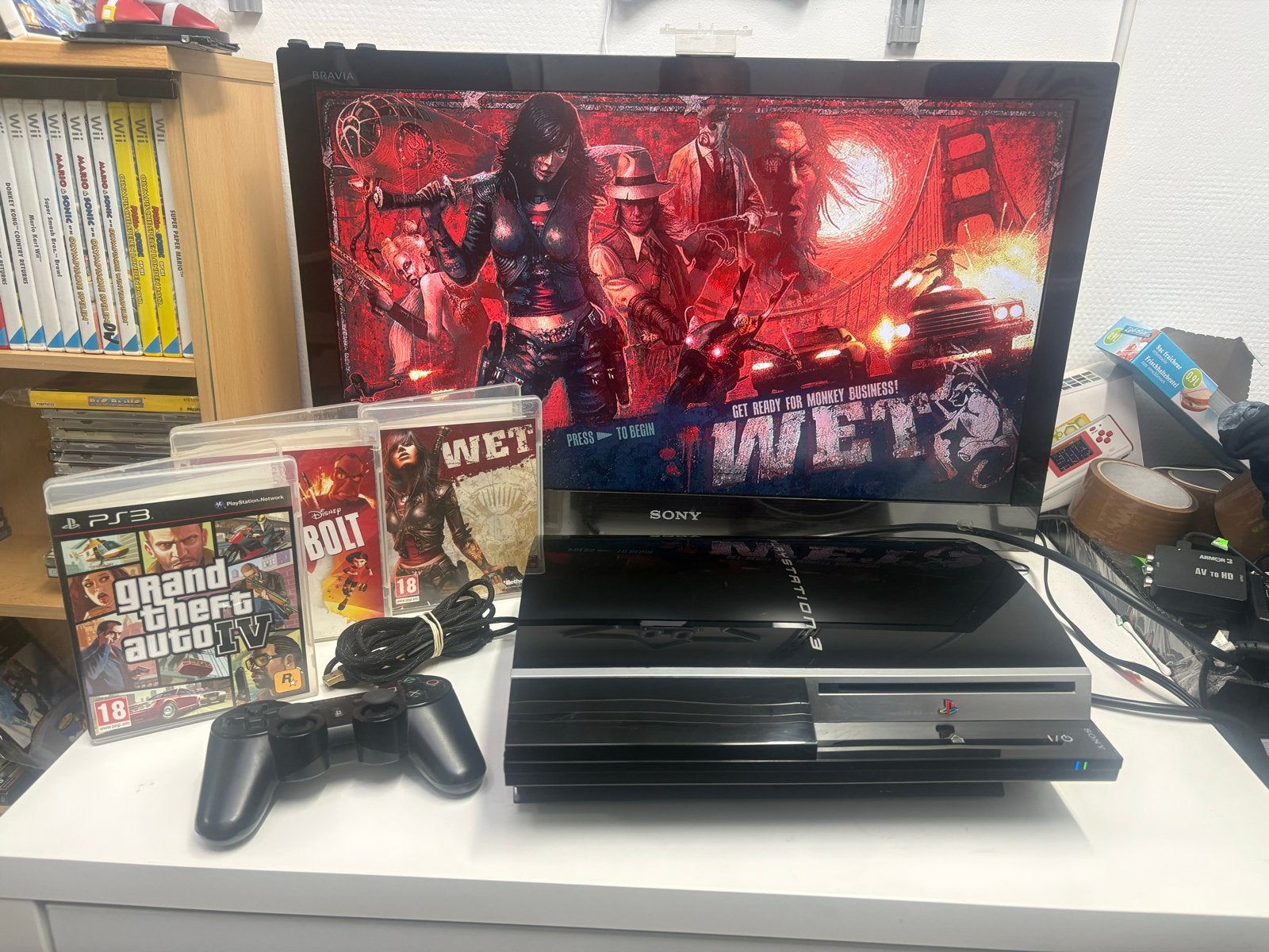 Sony PlayStation 3 (PS3) Phat met controller en games, Nope, Phat, Nope, Met 1 controller