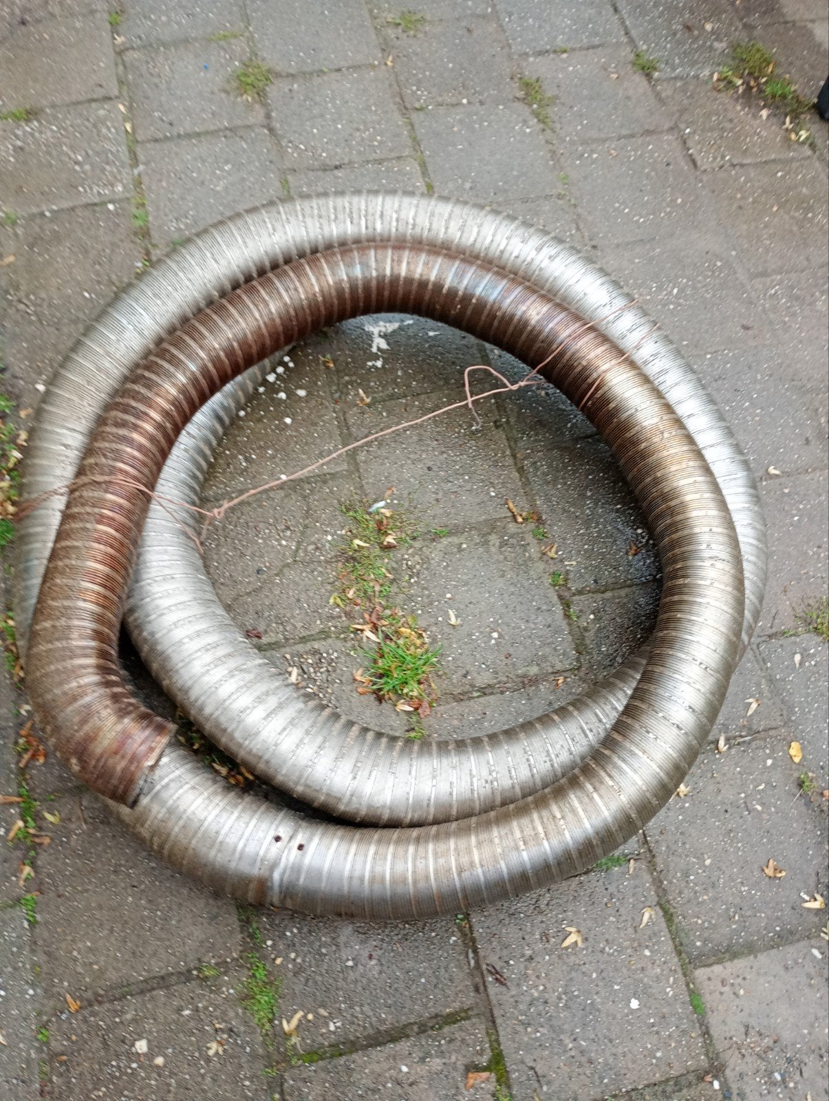 Enkelwandige flexibele RVS kachelpijp 150 + isolatiekorrels, Huis en Inrichting, Ophalen of Verzenden, Hout, Houtkachel