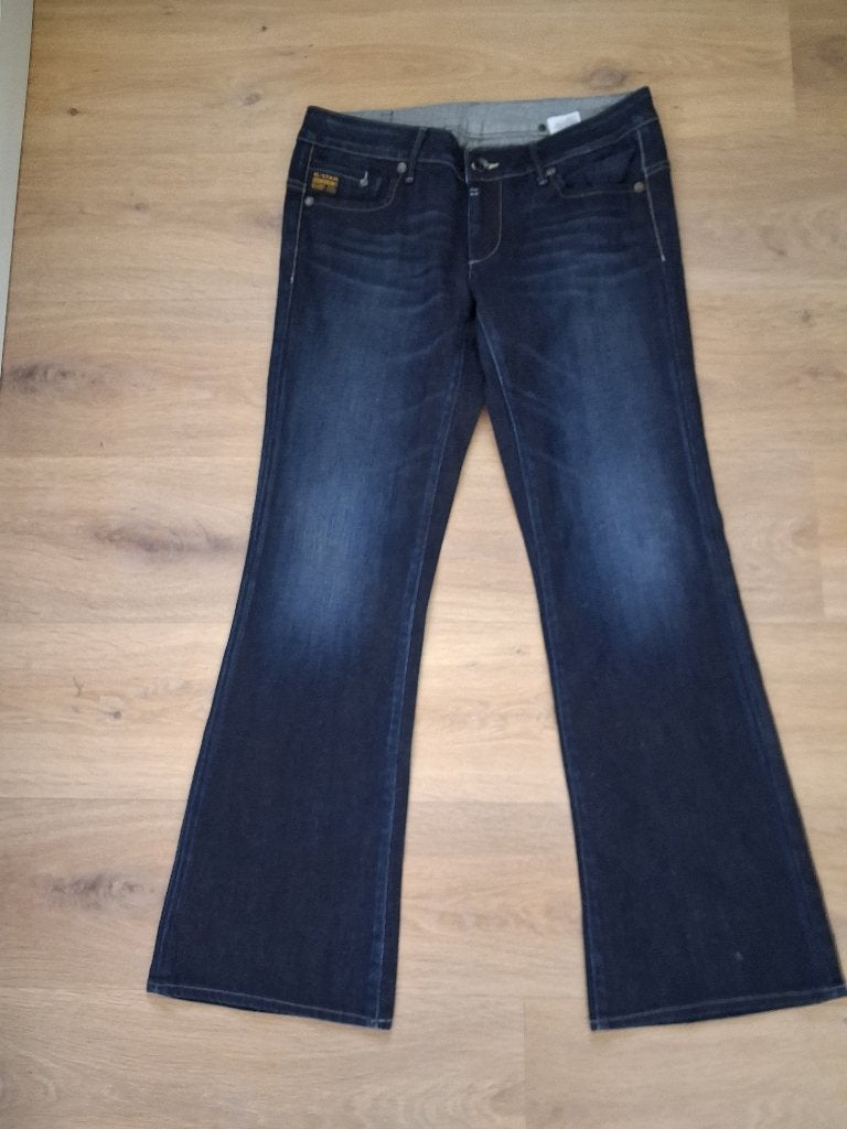 G-Star Flare Jeans Dames W32 L32 - Donkerblauw, Blauw, Ophalen of Verzenden, Zo goed als nieuw, W30 - W32 (confectie 38/40)