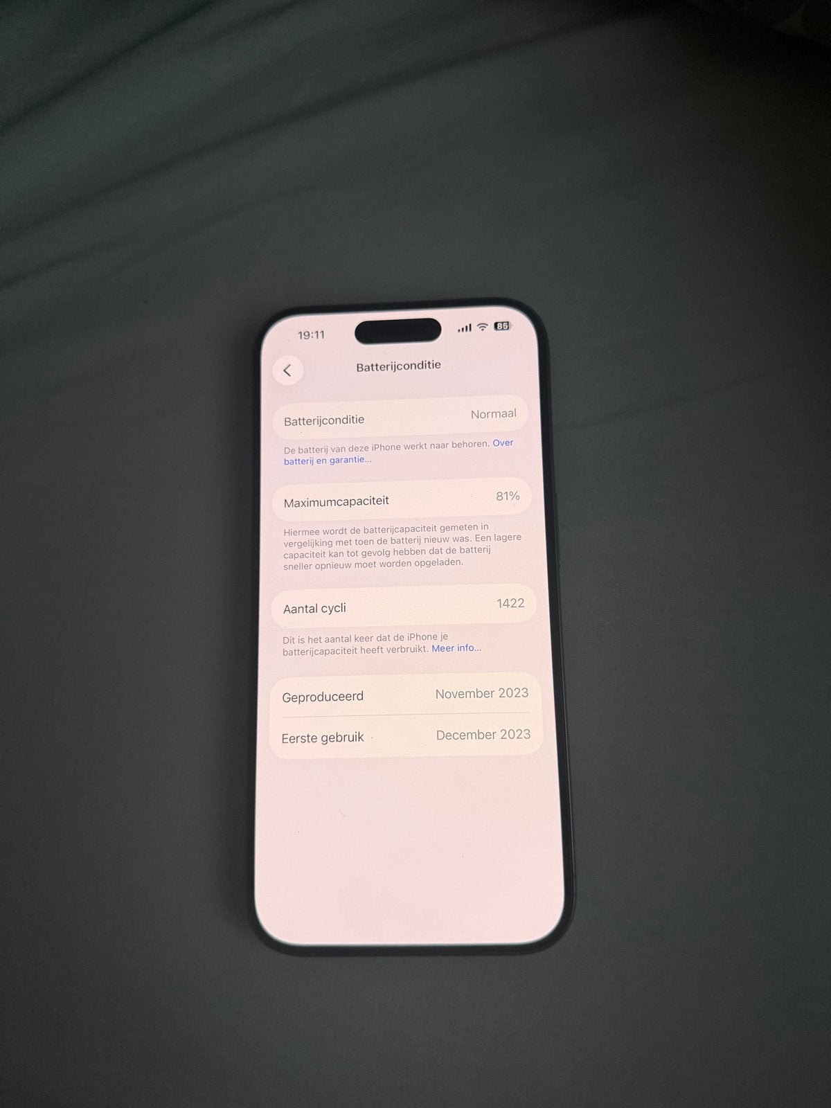 iPhone 15 Pro - Zo goed als nieuw, 81% batterij, Telecommunicatie, Ophalen of Verzenden, Zo goed als nieuw, Zonder simlock, Zonder abonnement